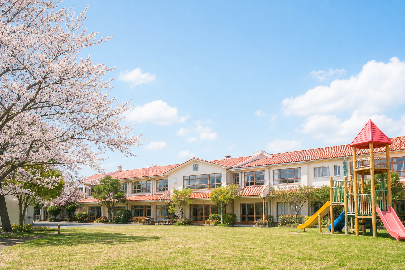 入園式を迎えた園舎