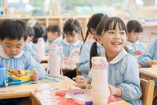 お弁当の時間のようす